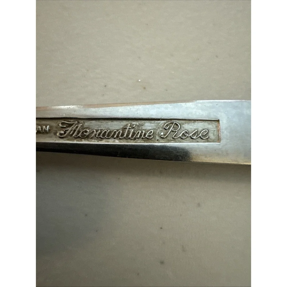 Stanley Roberts Stainless Japan Florentine Rose 3 Teaspoons Glossy Textured